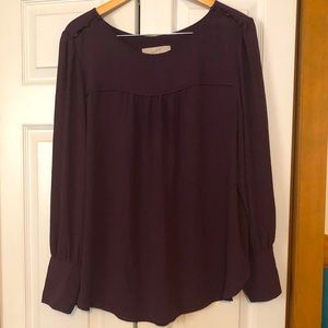 Purple flowy blouse